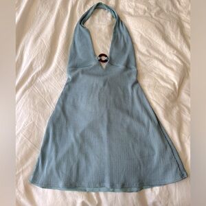 Urban outfitters blue halter neck mini dress
